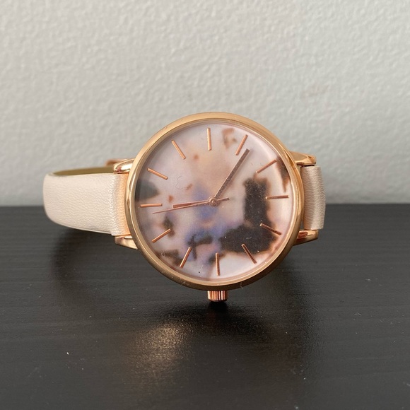 Beige & Rose Gold Watch - Picture 1 of 3